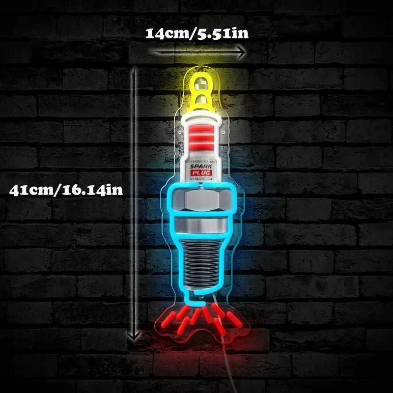 NEW SPARK PLUG Led Neon Sign - FranksFunkyStuff