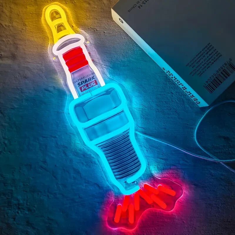 NEW SPARK PLUG Led Neon Sign - FranksFunkyStuff