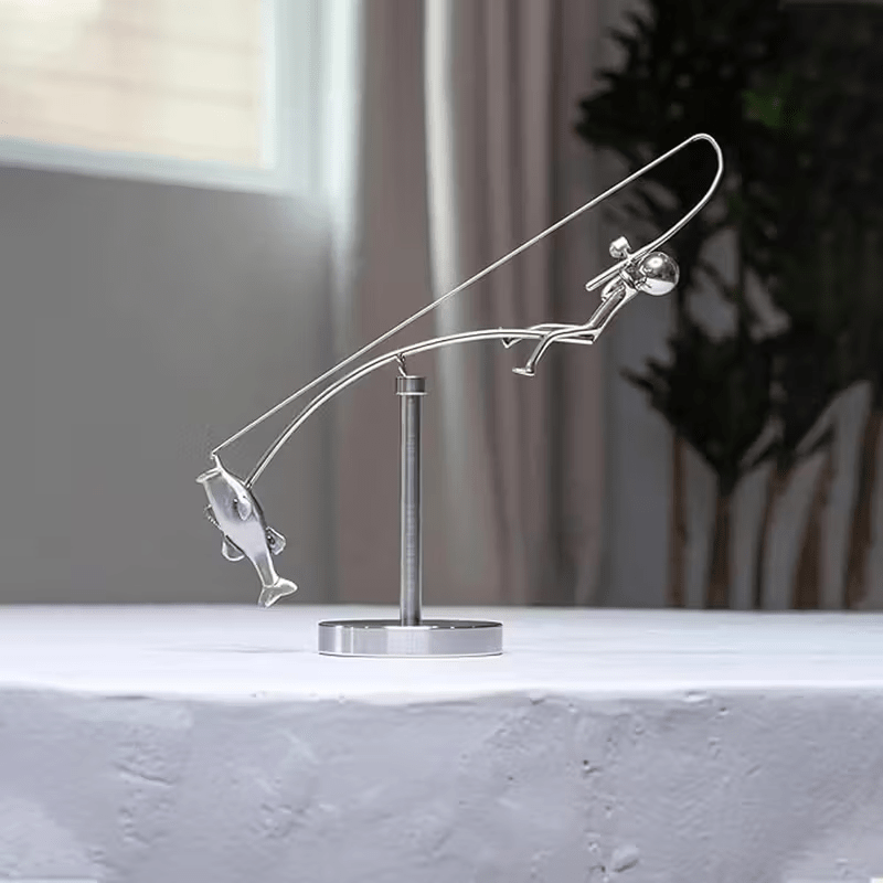 NEW Stainless Fisherman Balance Sculpture - FranksFunkyStuff