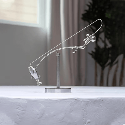 NEW Stainless Fisherman Balance Sculpture - FranksFunkyStuff