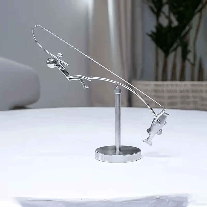 NEW Stainless Fisherman Balance Sculpture - FranksFunkyStuff