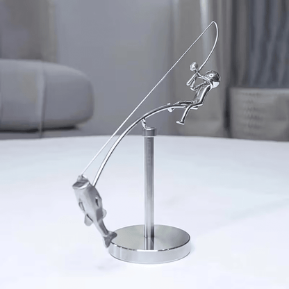 NEW Stainless Fisherman Balance Sculpture - FranksFunkyStuff