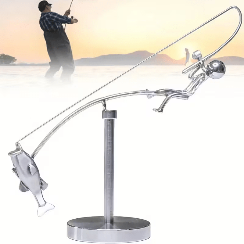 NEW Stainless Fisherman Balance Sculpture - FranksFunkyStuff