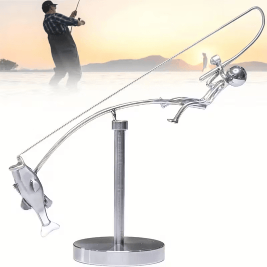 NEW Stainless Fisherman Balance Sculpture - FranksFunkyStuff