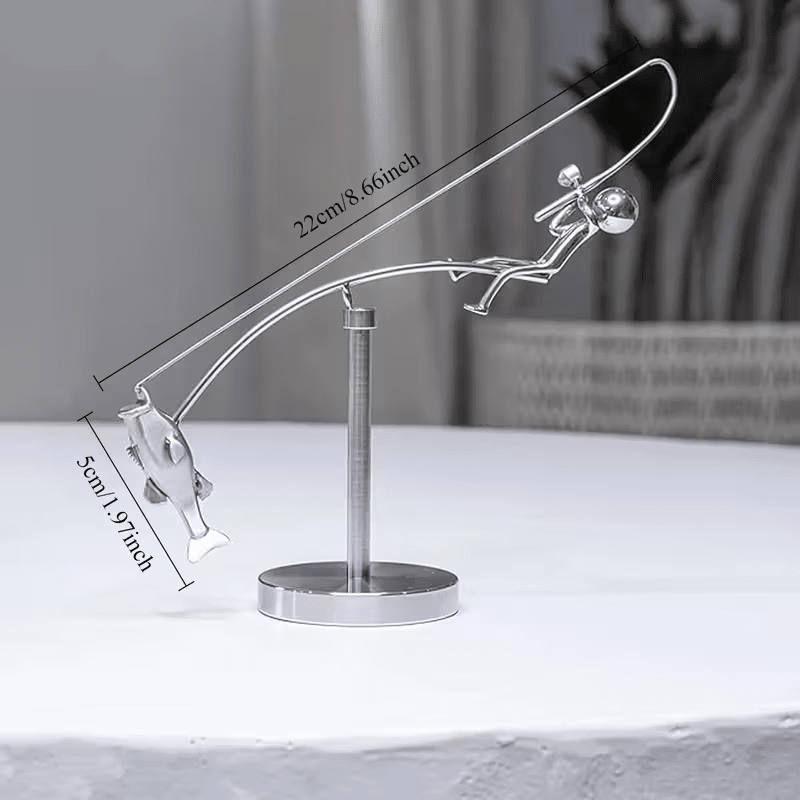 NEW Stainless Fisherman Balance Sculpture - FranksFunkyStuff