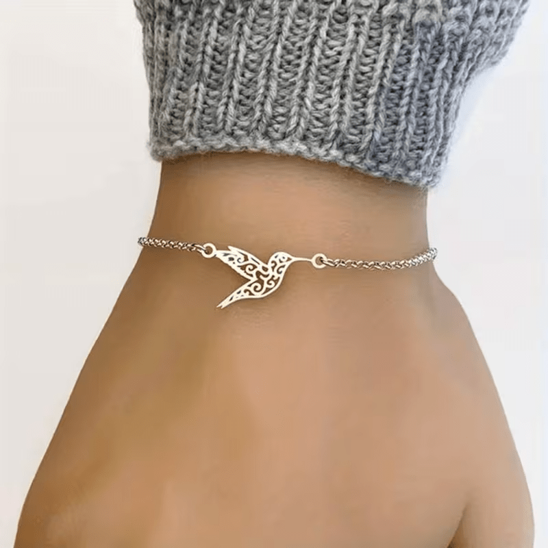 NEW Stainless Steel Exquisite Hollow Hummingbird Shape Charm - FranksFunkyStuff