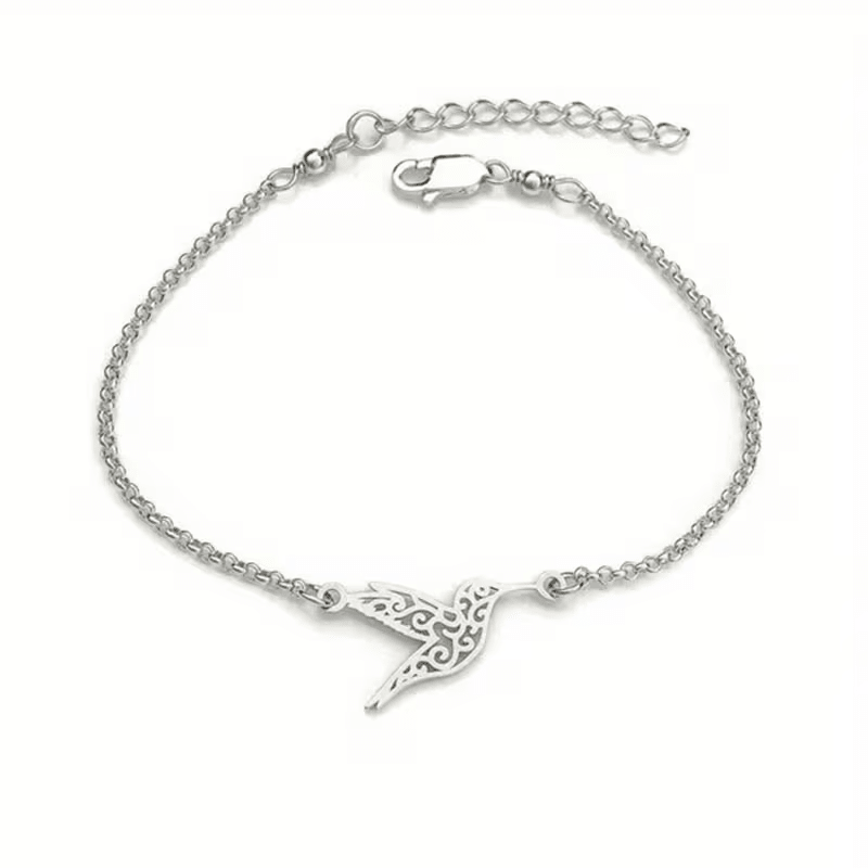 NEW Stainless Steel Exquisite Hollow Hummingbird Shape Charm - FranksFunkyStuff