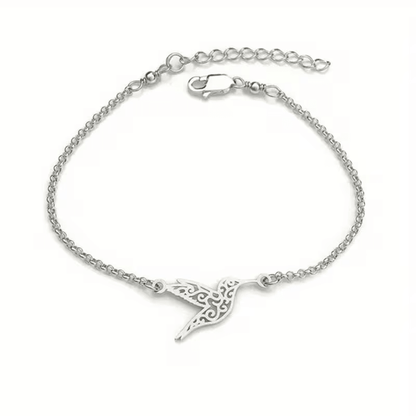 NEW Stainless Steel Exquisite Hollow Hummingbird Shape Charm - FranksFunkyStuff