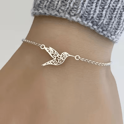 NEW Stainless Steel Exquisite Hollow Hummingbird Shape Charm - FranksFunkyStuff