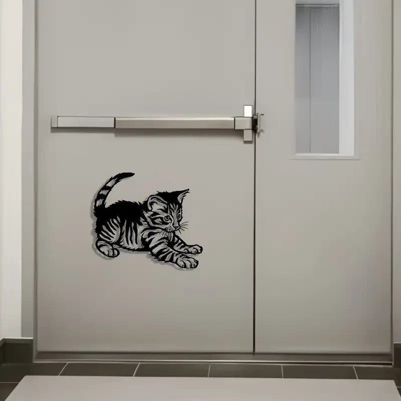 NEW Tabby Cat Life Like Metal Silhouette - FranksFunkyStuff