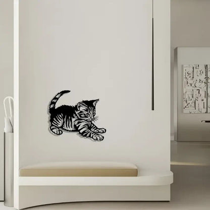 NEW Tabby Cat Life Like Metal Silhouette - FranksFunkyStuff
