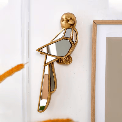 NEW Unique Bird-Shaped Resin Wall Art with Mirror Accents - FranksFunkyStuff