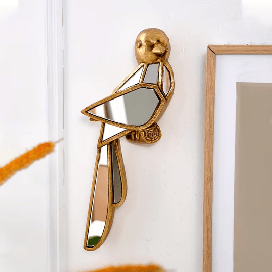 NEW Unique Bird-Shaped Resin Wall Art with Mirror Accents - FranksFunkyStuff