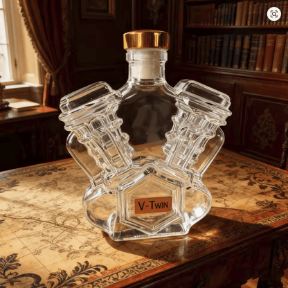 New V Twin Whiskey Bottle, H.D. Pan Head Style Engine Whiskey Bottle - FranksFunkyStuff