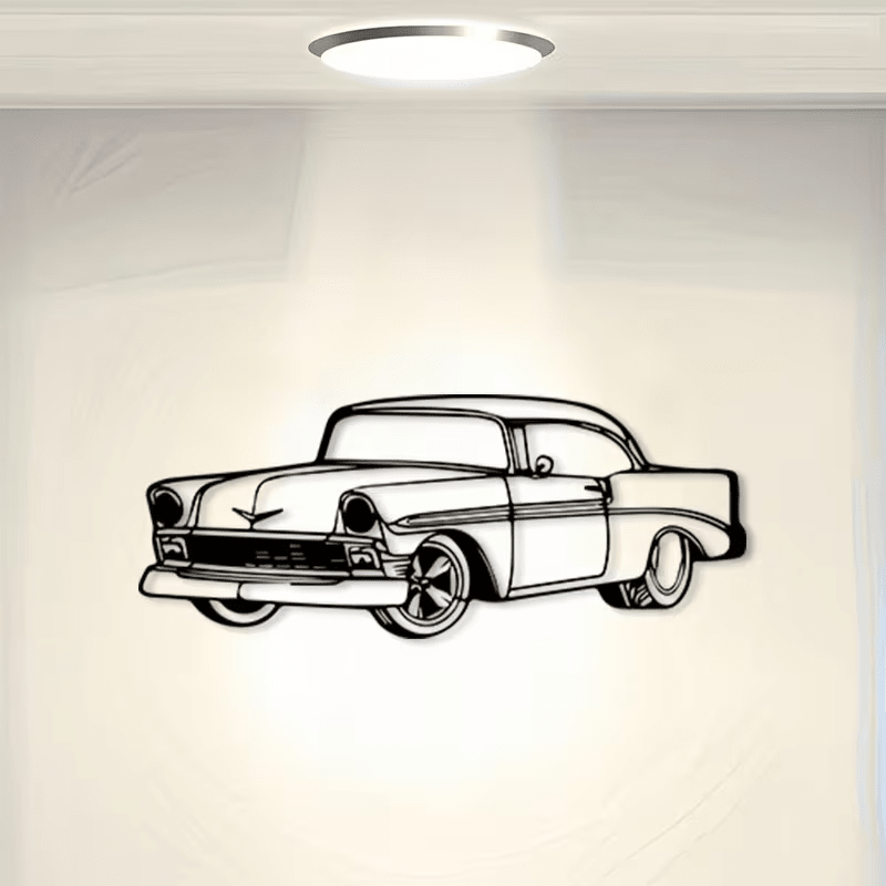 NEW Vintage 1956 Chevy Classic Metal Silhouette Wall Art - FranksFunkyStuff