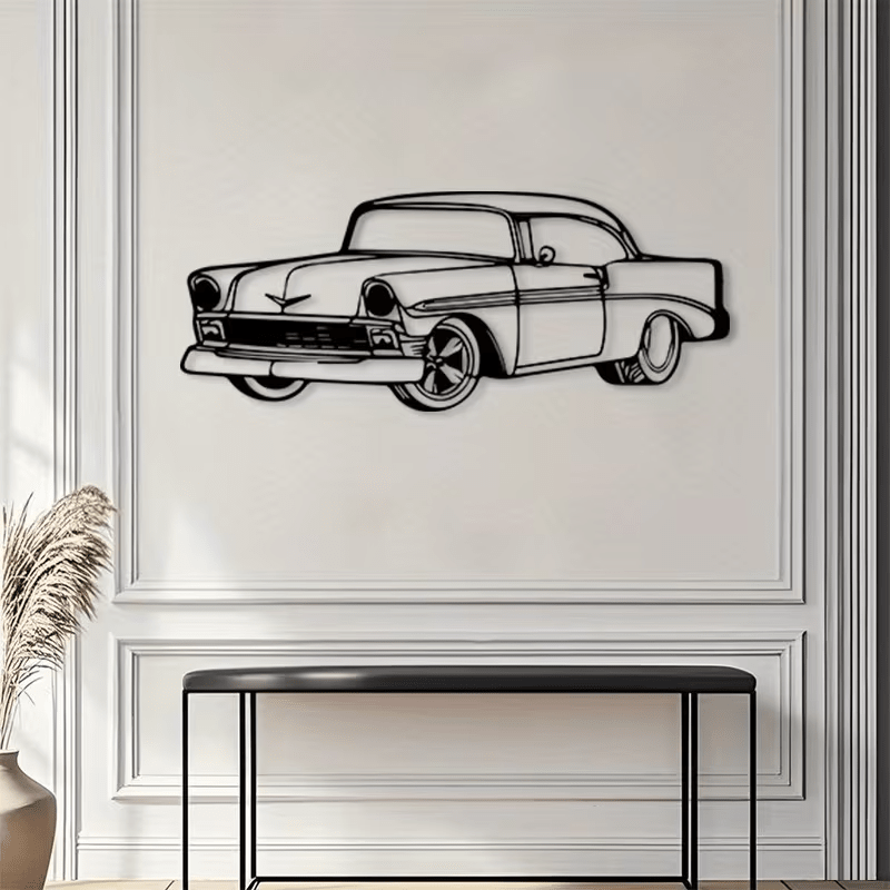 NEW Vintage 1956 Chevy Classic Metal Silhouette Wall Art - FranksFunkyStuff