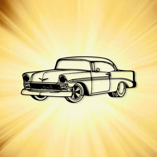 NEW Vintage 1956 Chevy Classic Metal Silhouette Wall Art - FranksFunkyStuff