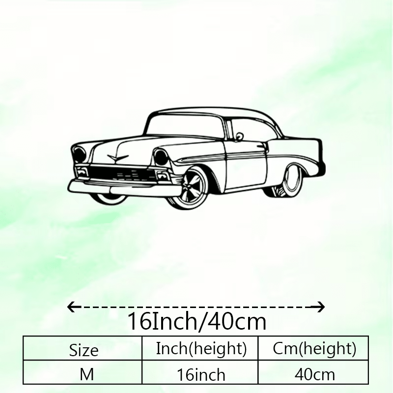 NEW Vintage 1956 Chevy Classic Metal Silhouette Wall Art - FranksFunkyStuff