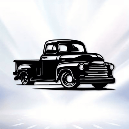 NEW Vintage CHEVROLET 1950'S TRUCK METAL SILHOUETTE - FranksFunkyStuff