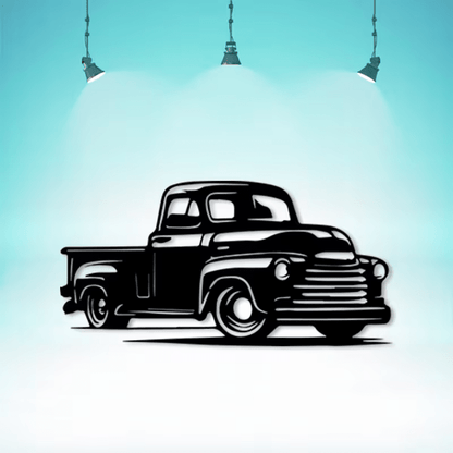 NEW Vintage CHEVROLET 1950'S TRUCK METAL SILHOUETTE - FranksFunkyStuff