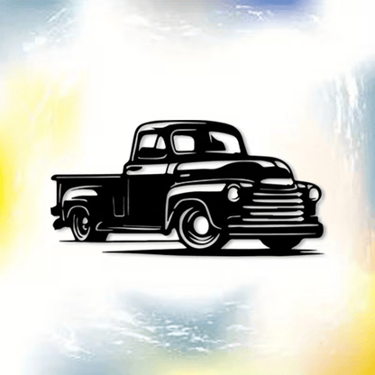 NEW Vintage CHEVROLET 1950'S TRUCK METAL SILHOUETTE - FranksFunkyStuff