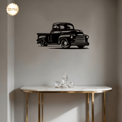 NEW Vintage CHEVY 1950'S PICK UP TRUCK METAL DIE CUT SILHOUETTE - FranksFunkyStuff