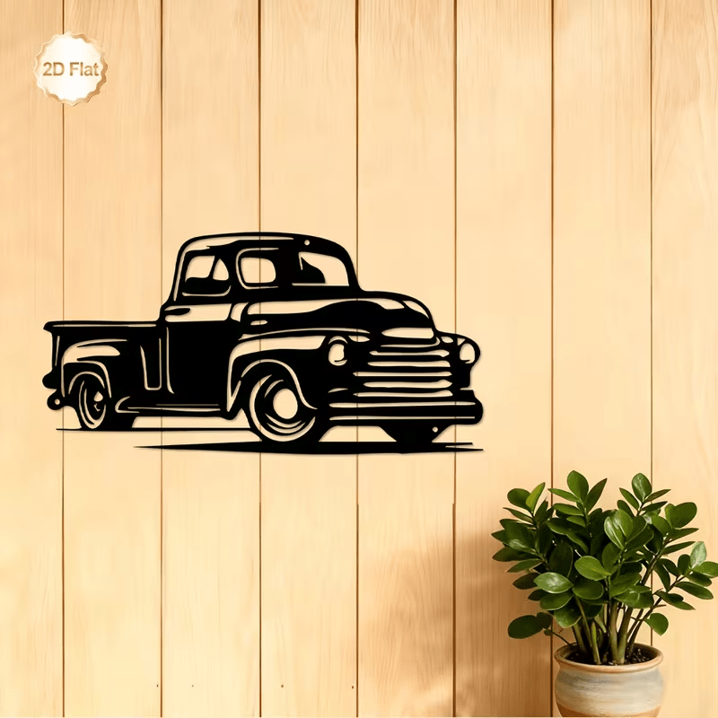 NEW Vintage CHEVY 1950'S PICK UP TRUCK METAL DIE CUT SILHOUETTE - FranksFunkyStuff