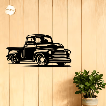 NEW Vintage CHEVY 1950'S PICK UP TRUCK METAL DIE CUT SILHOUETTE - FranksFunkyStuff