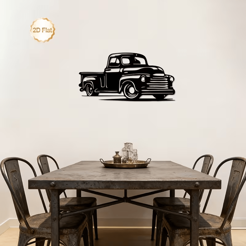 NEW Vintage CHEVY 1950'S PICK UP TRUCK METAL DIE CUT SILHOUETTE - FranksFunkyStuff