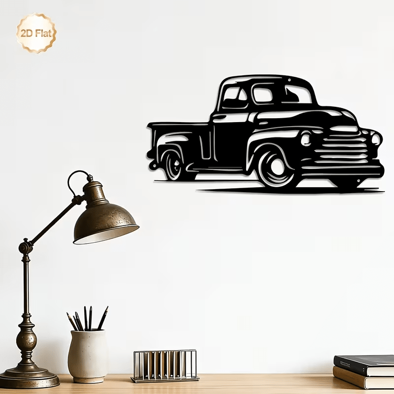 NEW Vintage CHEVY 1950'S PICK UP TRUCK METAL DIE CUT SILHOUETTE - FranksFunkyStuff