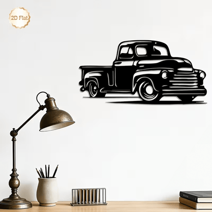 NEW Vintage CHEVY 1950'S PICK UP TRUCK METAL DIE CUT SILHOUETTE - FranksFunkyStuff