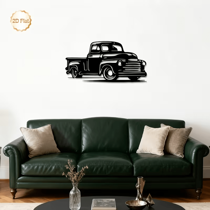 NEW Vintage CHEVY 1950'S PICK UP TRUCK METAL DIE CUT SILHOUETTE - FranksFunkyStuff