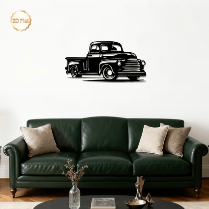 NEW Vintage CHEVY 1950'S PICK UP TRUCK METAL DIE CUT SILHOUETTE - FranksFunkyStuff