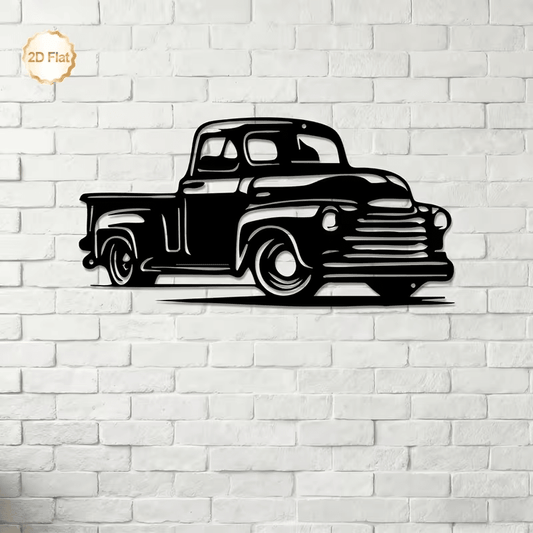 NEW Vintage CHEVY 1950'S PICK UP TRUCK METAL DIE CUT SILHOUETTE - FranksFunkyStuff