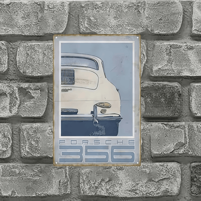 NEW Vintage Look Porsche 356 Metal Sign - FranksFunkyStuff