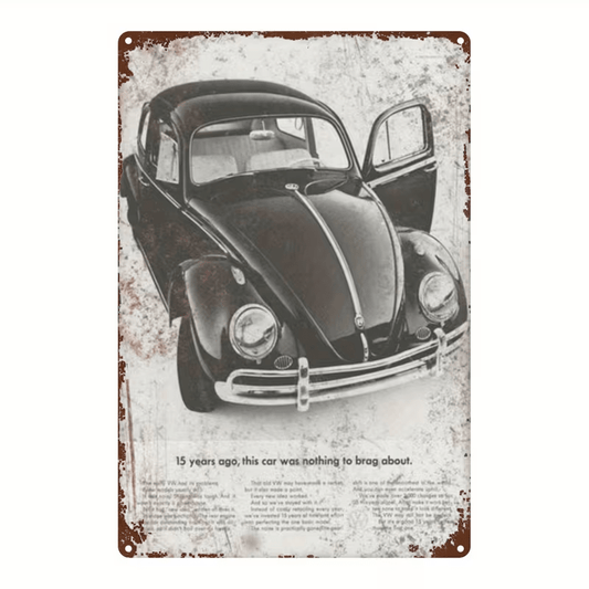 NEW Vintage Looking Metal Sign Beetle Wall Decoration - FranksFunkyStuff