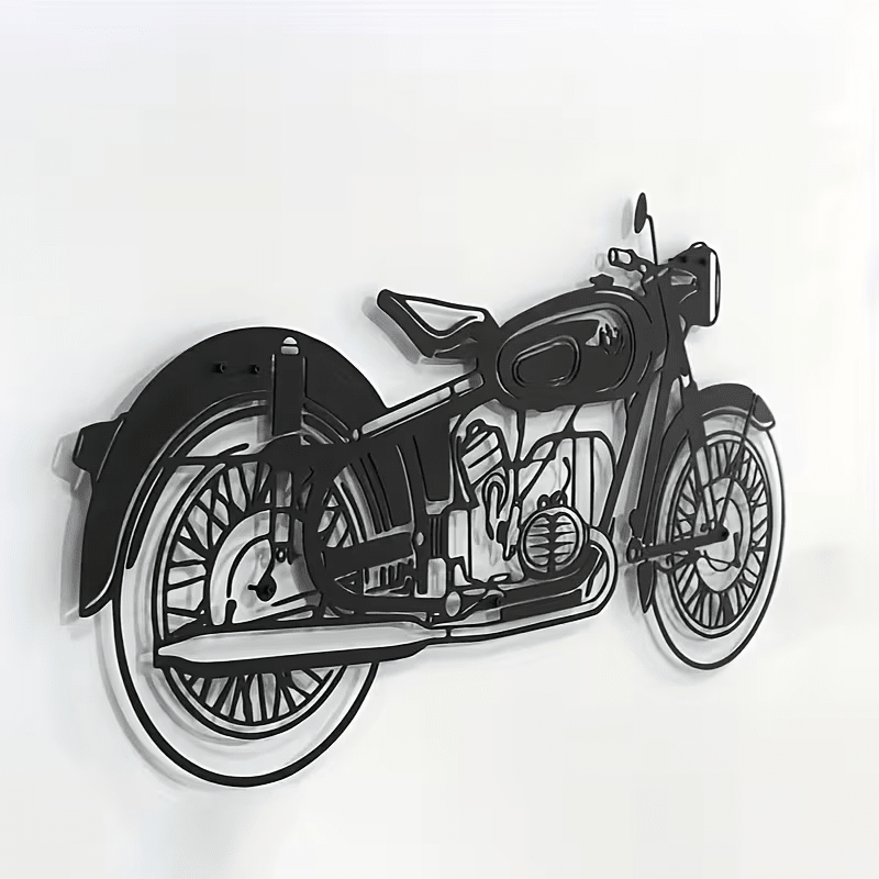 NEW Vintage Motorcycle Metal Silhouette Wall Art - FranksFunkyStuff