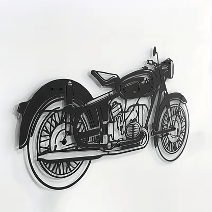 NEW Vintage Motorcycle Metal Silhouette Wall Art - FranksFunkyStuff