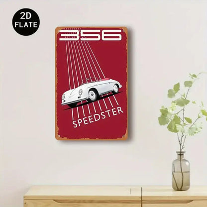 NEW Vintage Style 356 Speedster Metal Wall Art Sign - FranksFunkyStuff