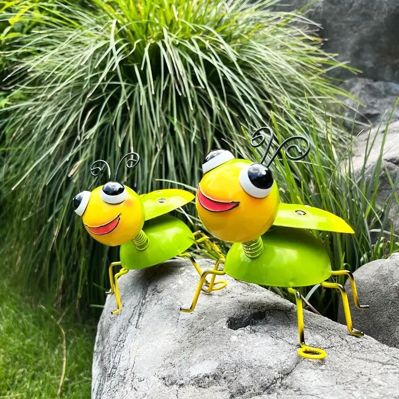 NEW Vintage Style Ladybugs, Metal Yard Art , Set of Two Bugs - FranksFunkyStuff