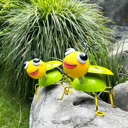 NEW Vintage Style Ladybugs, Metal Yard Art , Set of Two Bugs - FranksFunkyStuff