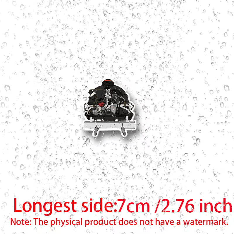 NEW Vintage VW 36 HP Die Cut Engine Sticker , Low mileage ! FREE SHIPPING . - FranksFunkyStuff