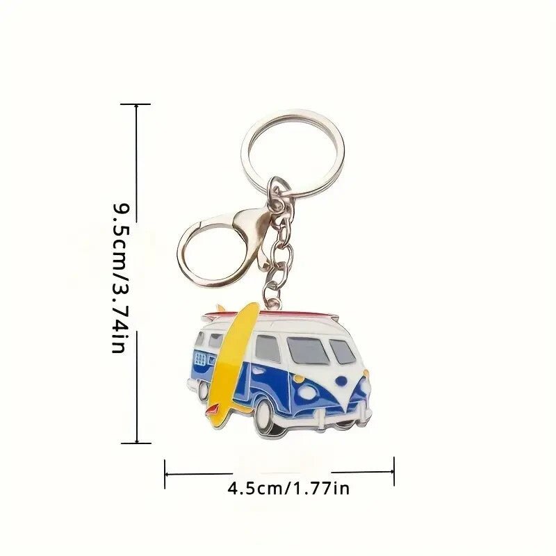 NEW Volkswagen Bus Look, Keychain with Classic Van Design Select Color - FranksFunkyStuff
