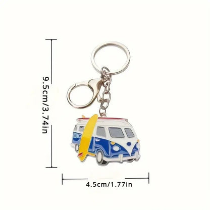 NEW Volkswagen Bus Look, Keychain with Classic Van Design Select Color - FranksFunkyStuff