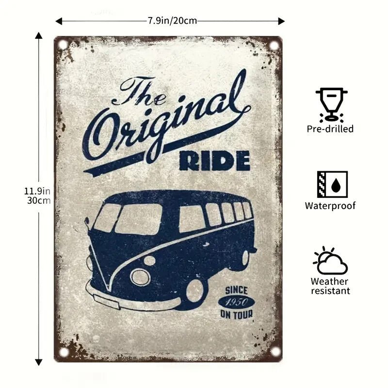 NEW Volkswagen Bus "The Original Ride" Metal Sign - FranksFunkyStuff