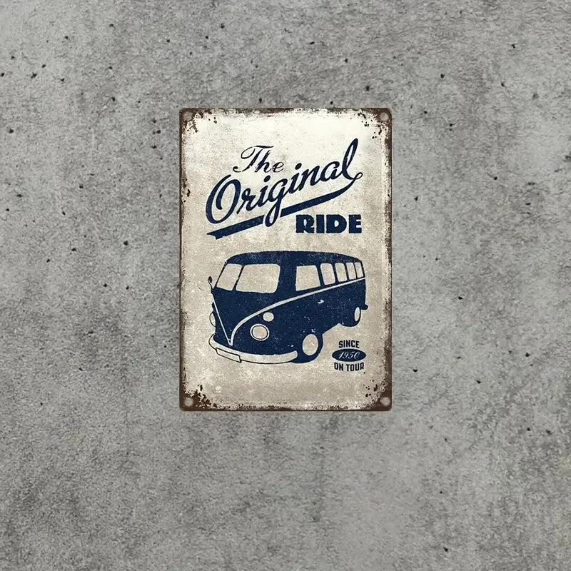 NEW Volkswagen Bus "The Original Ride" Metal Sign - FranksFunkyStuff