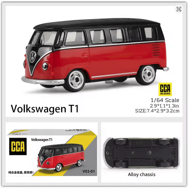 NEW Volkswagen Classical Transporter Bus 1967 Die Cast Alloy - FranksFunkyStuff