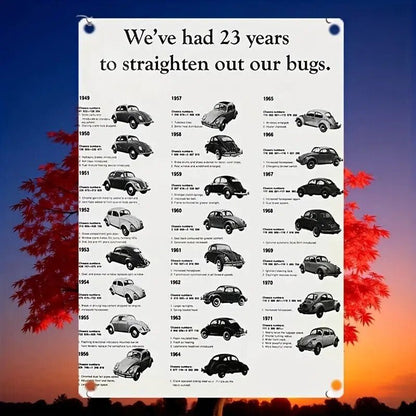 NEW Volkswagen History Sign 1949 - 1971 New Metal - FranksFunkyStuff