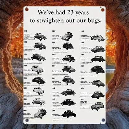 NEW Volkswagen History Sign 1949 - 1971 New Metal - FranksFunkyStuff