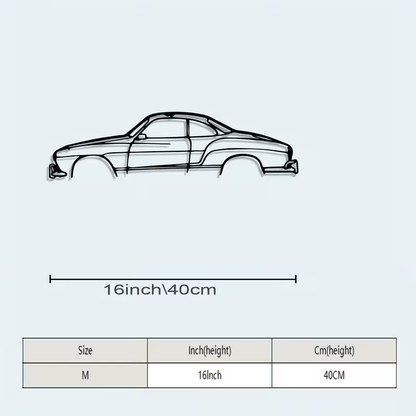 NEW Volkswagen Karmann Ghia Metal Silhouette - FranksFunkyStuff